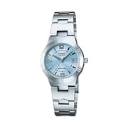 Ladies LTP-1241D-2A2 Blue Dial Date Analog Dress Watch