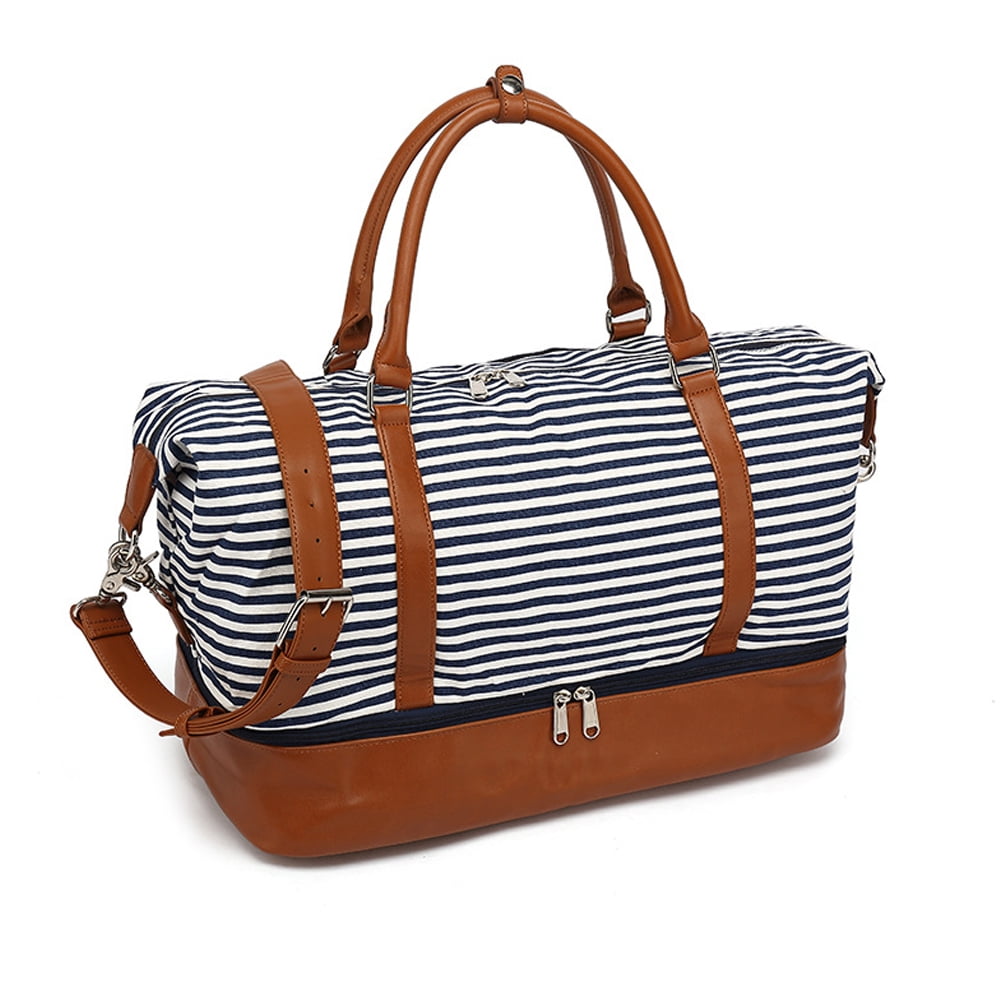 Biinggo Ladies Ladies Canvas Travel Weekend Bag Overnight Carry On Duffel Bag Style