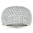 thumbnail image 1 of Ladies Large 14K Unique Pave Natural Diamond Ring Anniversary Band (White Gold Size 5.5), 1 of 3