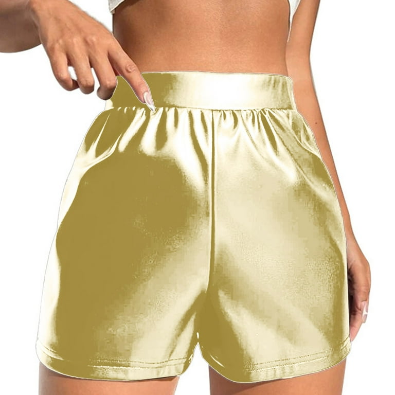 Multi colored high waisted shorts online
