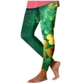thumbnail image 1 of Ladies Leggings Plus Size,Women's St. Patrick's Day Shamrock Stretchy Leggings, 1 of 6