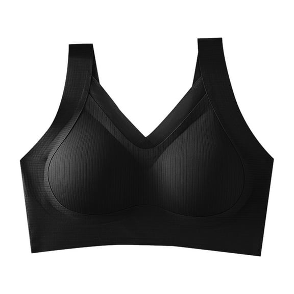 Ladies Light Underwear Lace Without Steel Ring - Gathered Comfortable Straps Tank Top Bra - Nylon/Spandex, All Seasons - Sizes M to XXL