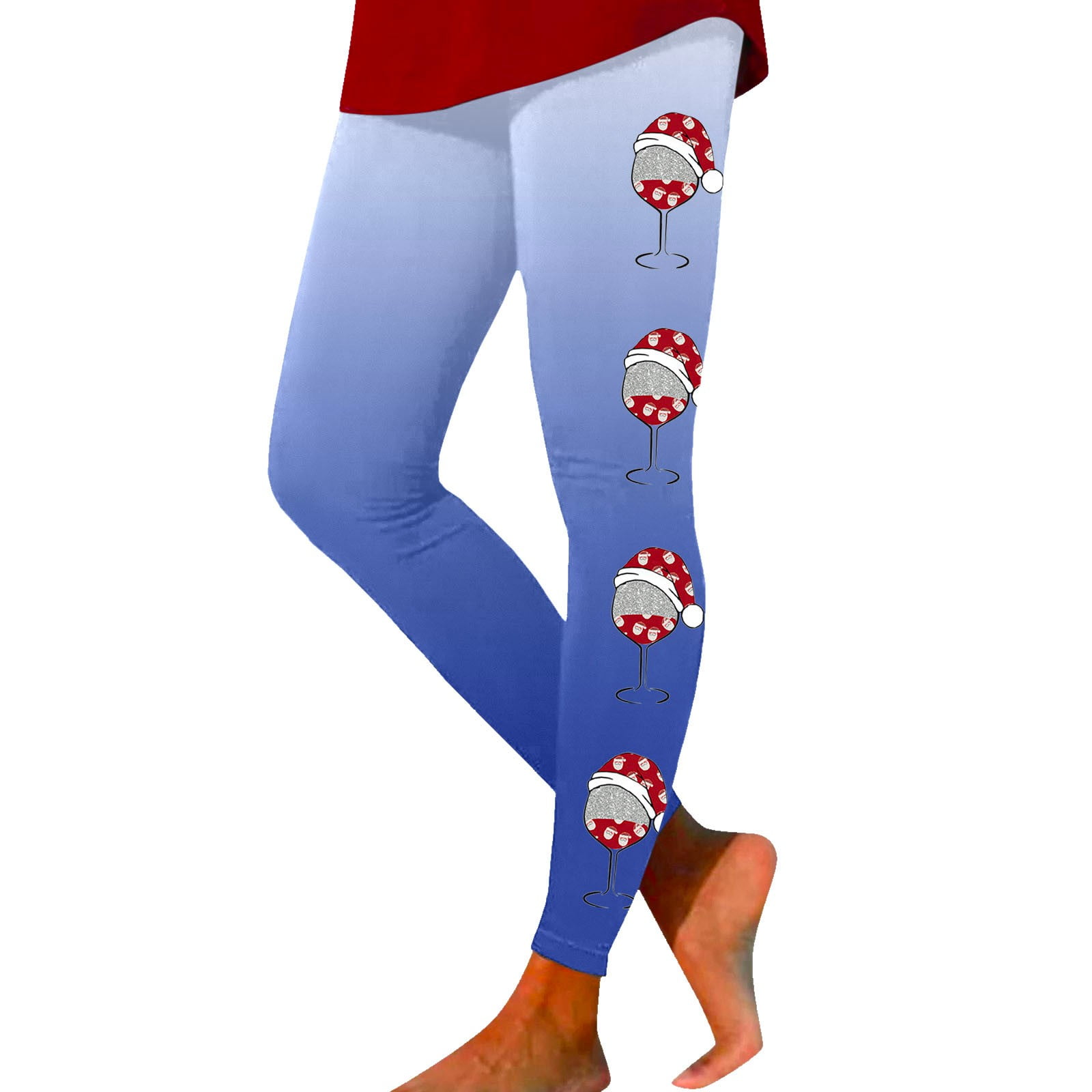 Ladies Lightweight Legging Trendy Casual Print Breathable Trousers Color Block Butt Lift