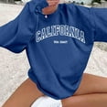 thumbnail image 1 of Ladies' Lightweight Printed Casual Crewneck Sweatshirt No Hood Soft And Comfortable Pullover Top Distressed Pullover Women Athlete Jacket Women Casual Hoodies Women Full Workout Clothes for Women, 1 of 3