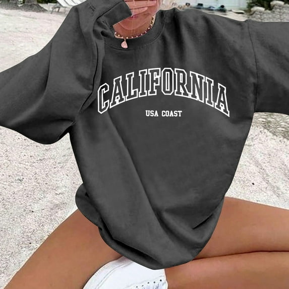Ladies' Lightweight Printed Casual Crewneck Sweatshirt No Hood Soft And Comfortable Pullover Top Drawstring Zip up Jacket Casual Jacket Mens Long Sleeve Shirt Casual Hoodies Women Funnel Neck