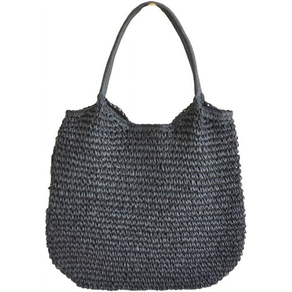 Ladies Lightweight Straw Bag, Straw Beach Bag Tote, Large Woven Tote Straw Bag, Summer Beach Rattan Hobo Bag Tote 2024