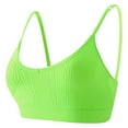 thumbnail image 1 of Ladies Lingerie Bras,Women's Bras Fashion Ribbed Spaghetti Strap Lightweight Push Up Bralette Full Coverage Soft Comfort Sports Bras, 1 of 4