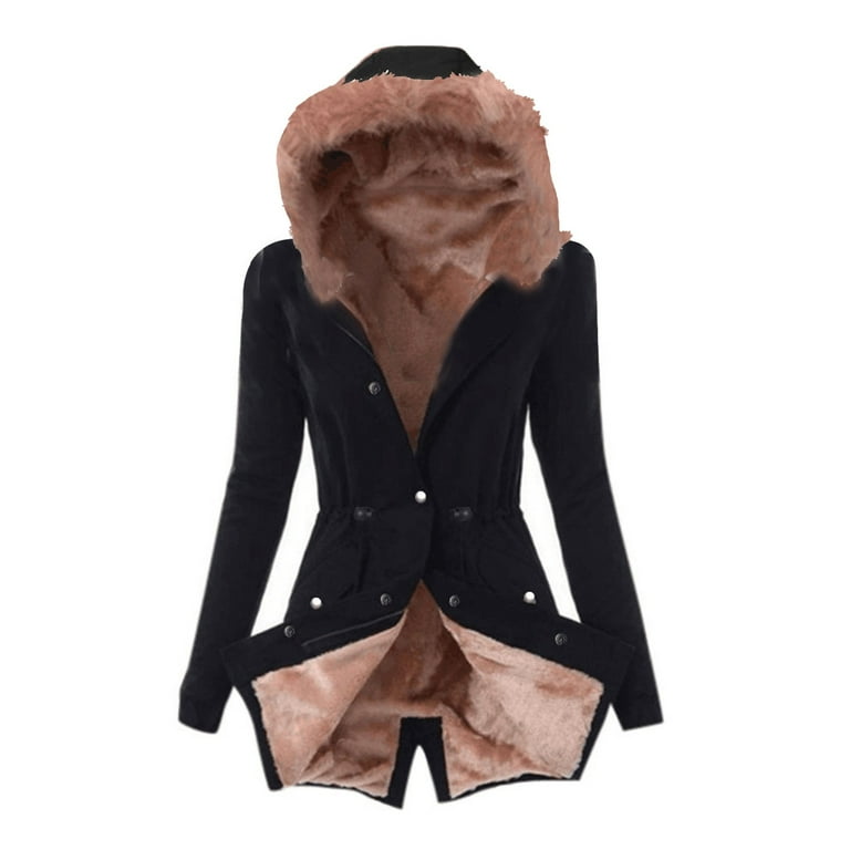 ずっと気になってた Ladies Jacket Long Thick Warm Winter Women Coat Lining Clothing