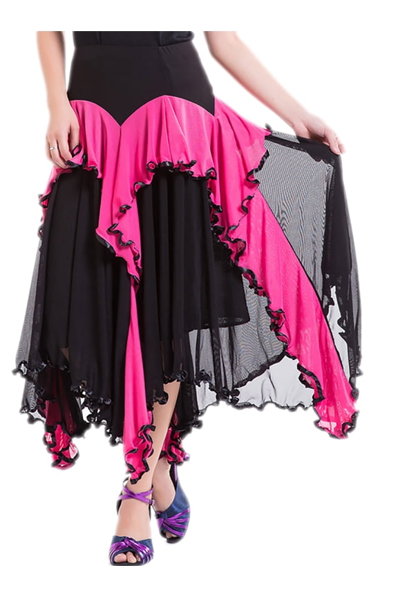 Ladies Long Skirts Wear for Gypsy Flamenco Ballroom Dance Practice Performance