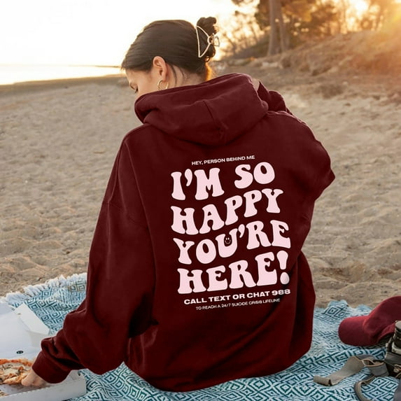 Ladies' Long Sleeve Pocket Double Printed Letter Casual Velvet Hoodie Casual Clothe Hoodies Size Large Womens Women Sweat Shirts Color Hoodie Women Style Hoodies for Women Women's Outdoor Recreation