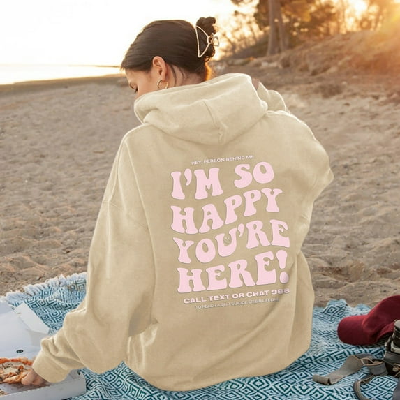 Ladies' Long Sleeve Pocket Double Printed Letter Casual Velvet Hoodie Casual Clothe Hoodies Size Large Womens Women Sweat Shirts Color Hoodie Women Style Hoodies for Women Women's Outdoor Recreation
