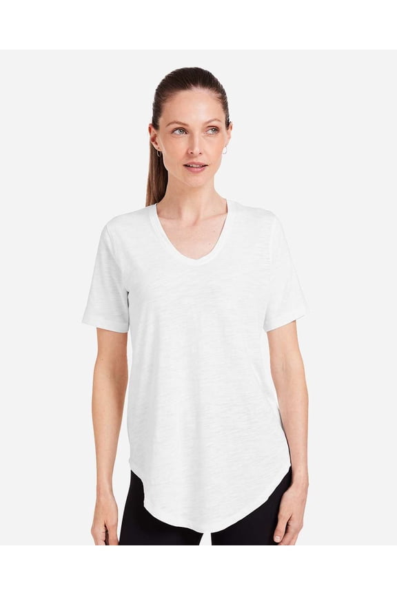 TW668S Women's Longline T-Shirt-White-XS