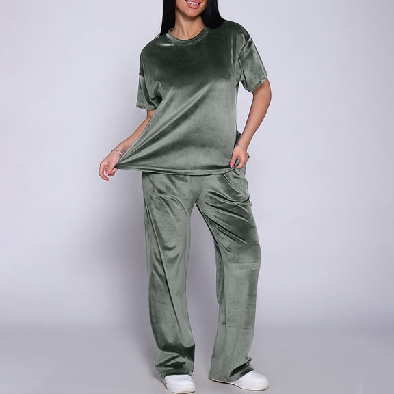 Ladies Loose And Comfortable Pajamas Autumn And Winter Gold Velvet Fabric Short And Long Home Clothes Dressy Pant Suits Woman Outfit Set for Party All Party Outfits for Women Women Bib Snow Pant