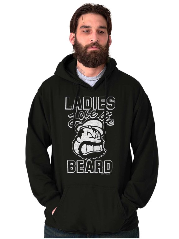 Ladies Love Beards Funny Popeye Bluto Hoodie Hooded Sweatshirt Men Brisco Brands M
