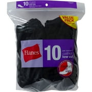 Hanes Women's Athletic Low Cut Socks, Full Sole Cushion, 10-Pairs Black 5-9