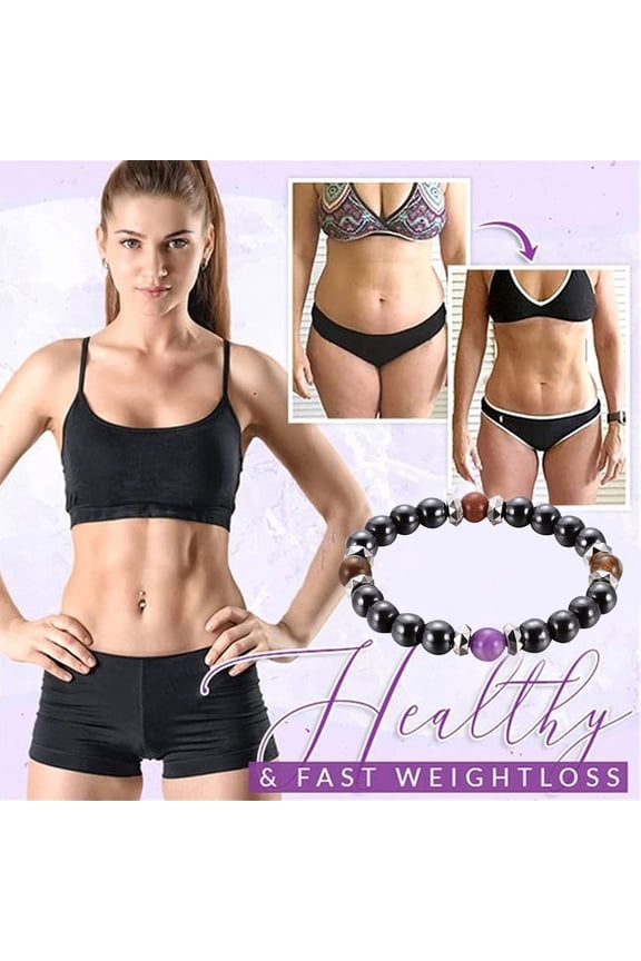 Ladies Magnetic Black Gallstone Beaded Anklet with Elastic String, Hematite Healing Properties for Wellness, Adjustable for Ankle or Wrist Wear, Fashion Accessory for Beach or Casual Occasions