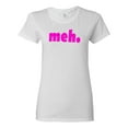 thumbnail image 1 of Ladies Meh Geek Nerd Cool Retro Funny T-Shirt Tee, 1 of 2