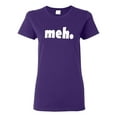 thumbnail image 1 of Ladies Meh Geek Nerd Cool Retro Funny T-Shirt Tee, 1 of 2