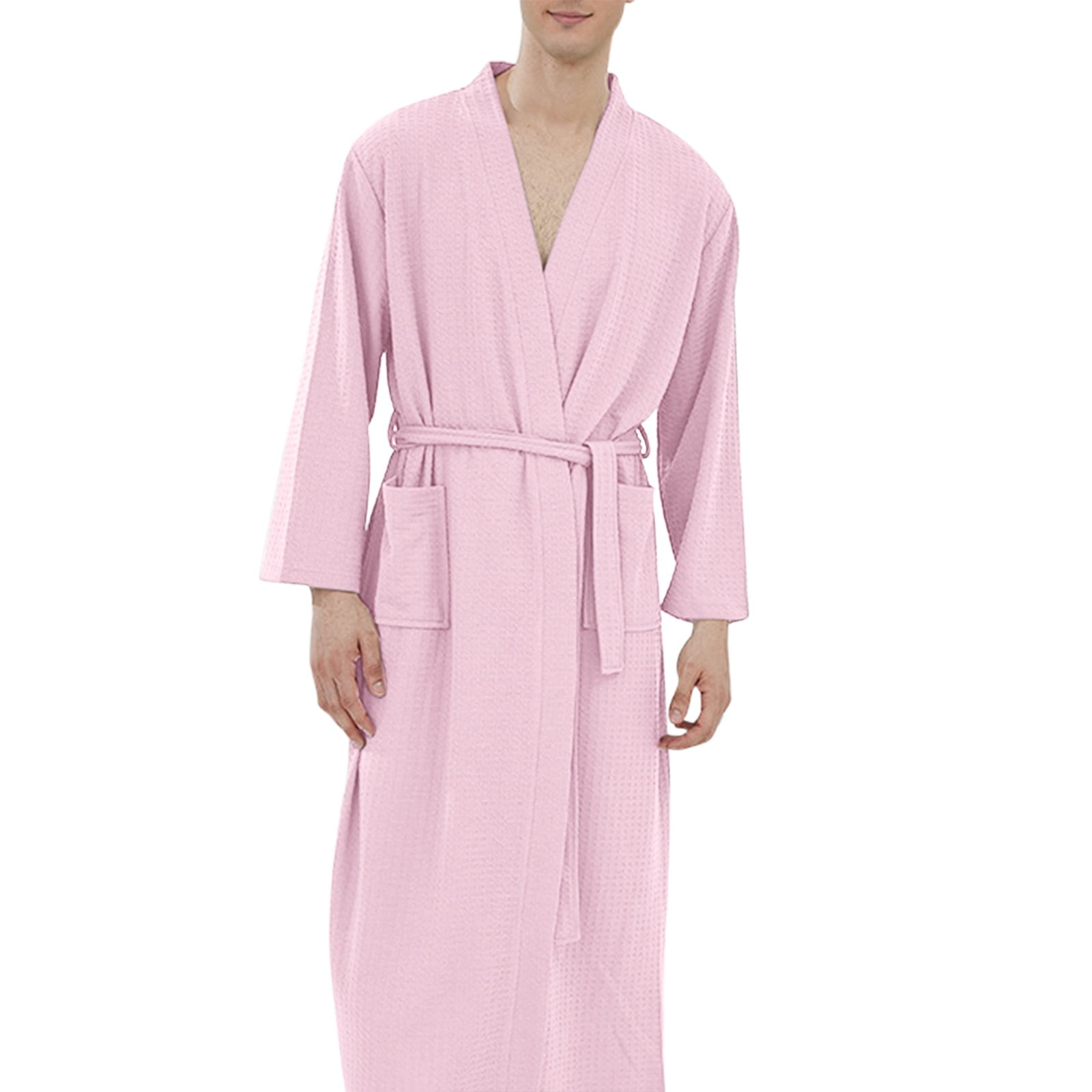 Ladies Men Couple Cloth Robe Sleepwear White Blue Polyester Dressing