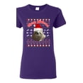 thumbnail image 1 of Ladies Merry Slothmas Sloth Animals Ugly Christmas Funny DT T-Shirt Tee, 1 of 2