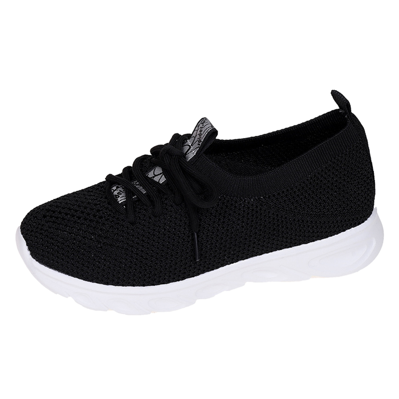 Ladies Mesh Breathable Flyweaving Shoes Sports Casual Lightweight Thick