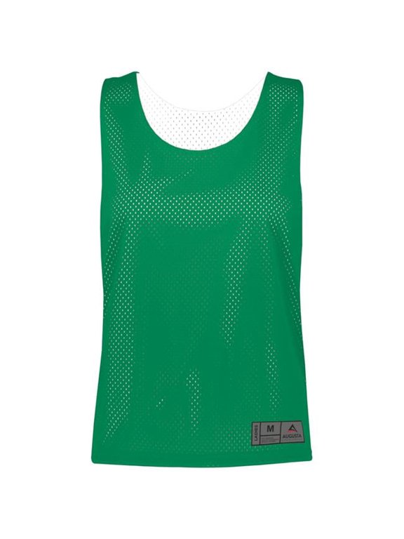 Ladies Mesh Reversible Pinnie Top, Kelly & White - 2XL