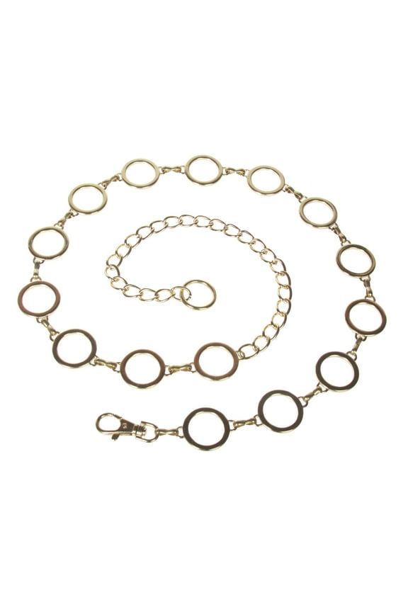Ladies Metal Circle Chain Belt