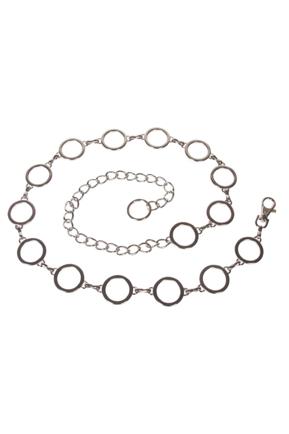Ladies Metal Circle Chain Belt
