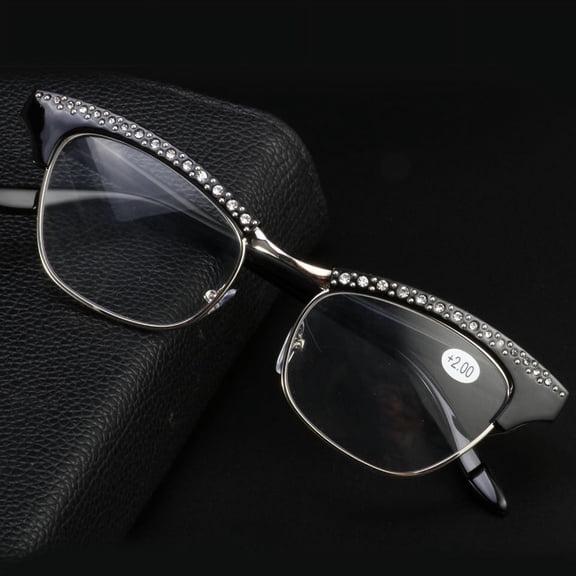 Ladies Metal Frame Reading Glasses  Full Frame High-End Simple Cat Eye Style Reading Glasses for Women