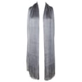 thumbnail image 1 of Ladies Metallic Shimmery Fringed Mesh Evening Scarf Grey OS, 1 of 28