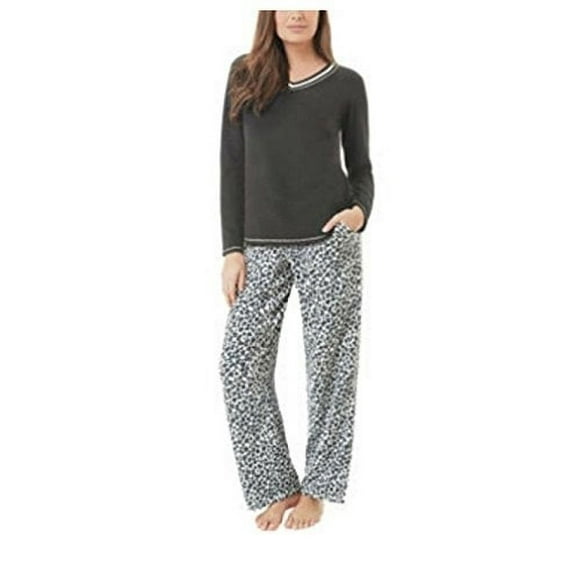 Ladies' Micro Spandex Pajama Set (X-Large, Black)