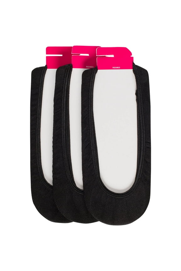 Ladies Microfiber Liner With Gel Tab and Massaging Sole, 3 Pairs