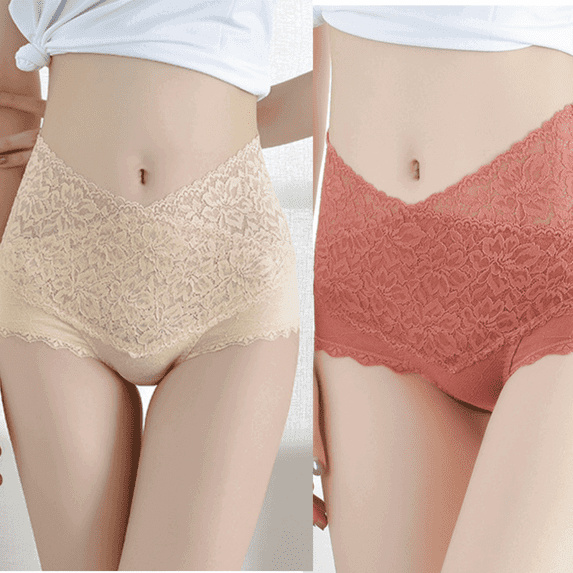 Ladies' Mid-Rise Lace Panties Butt-Lifting Underwear