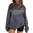 thumbnail image 1 of Ladies, Might Just Have To Jingle Some Way I'm Tired Of Hoodies. Funny Saying Printed Sweatshirt Casual Pullover for Women,Dark Blue,M, 1 of 4