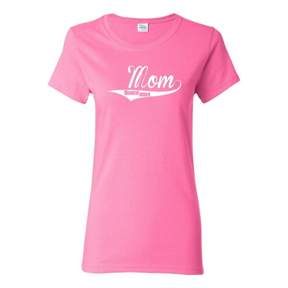 Ladies Mom Since 2014 T-Shirt Tee