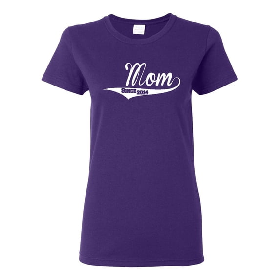 Ladies Mom Since 2014 T-Shirt Tee