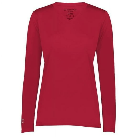 Ladies Momentum Long Sleeve T-Shirt, Scarlet - Medium