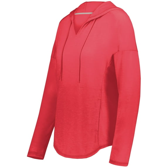 Holloway 222845.T20.XS Ladies Monterey Hoodie, Scarlet Heather - Extra Small