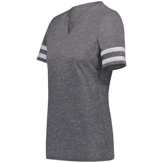 Holloway 223245.019.S Ladies Monterey T-Shirt, Carbon Heather & Athletic Heather - Small