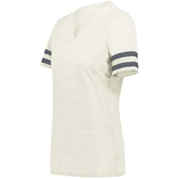 Holloway 223245.112.L Ladies Monterey T-Shirt, Birch Heather & Carbon Heather - Large