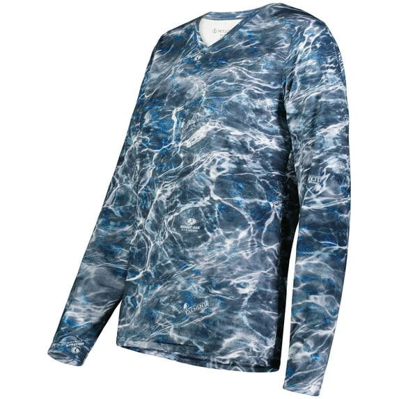 HOLLOWAY LADIES MOSSY OAK MOMENTUM LONG SLEEVE TEE, S, MO ELEMENTS WAKEFORM GALE