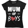 thumbnail image 1 of Ladies Mum Of Boys Womens Queens Mothers Day Wife Sons Birthday Gift Top T-Shirt, 1 of 4
