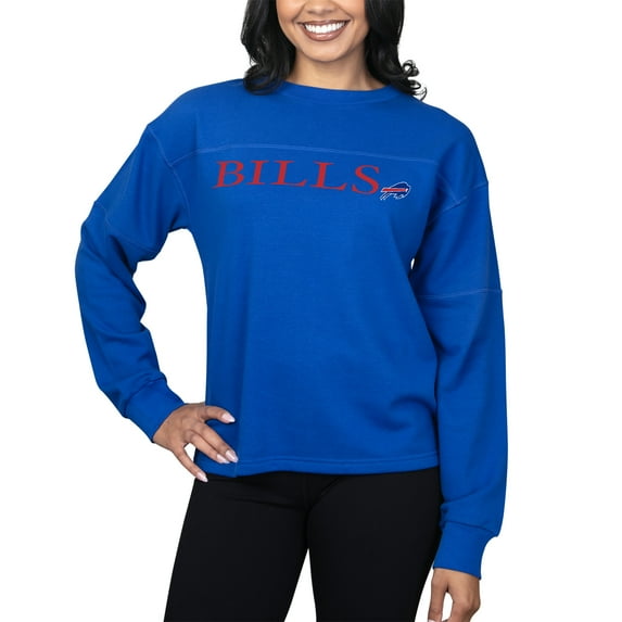 Ladies NFL Buffalo Bills Peppy Fleece Long Sleeve Top