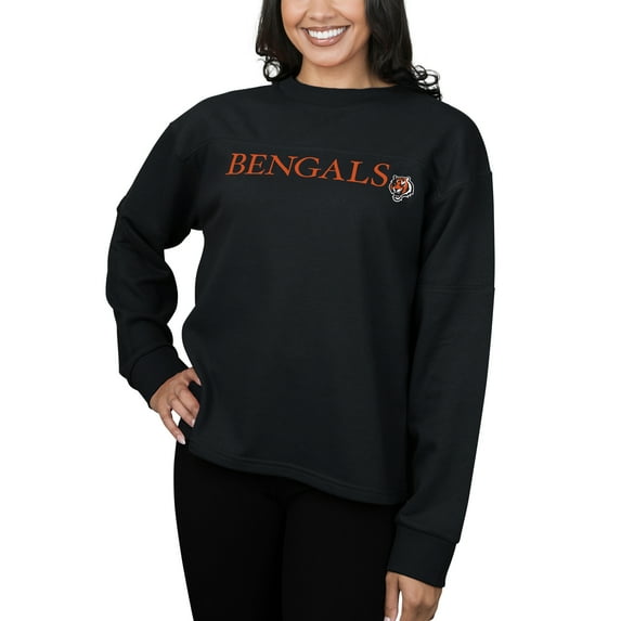 Ladies NFL Cincinnati Bengals Peppy Fleece Long Sleeve Top