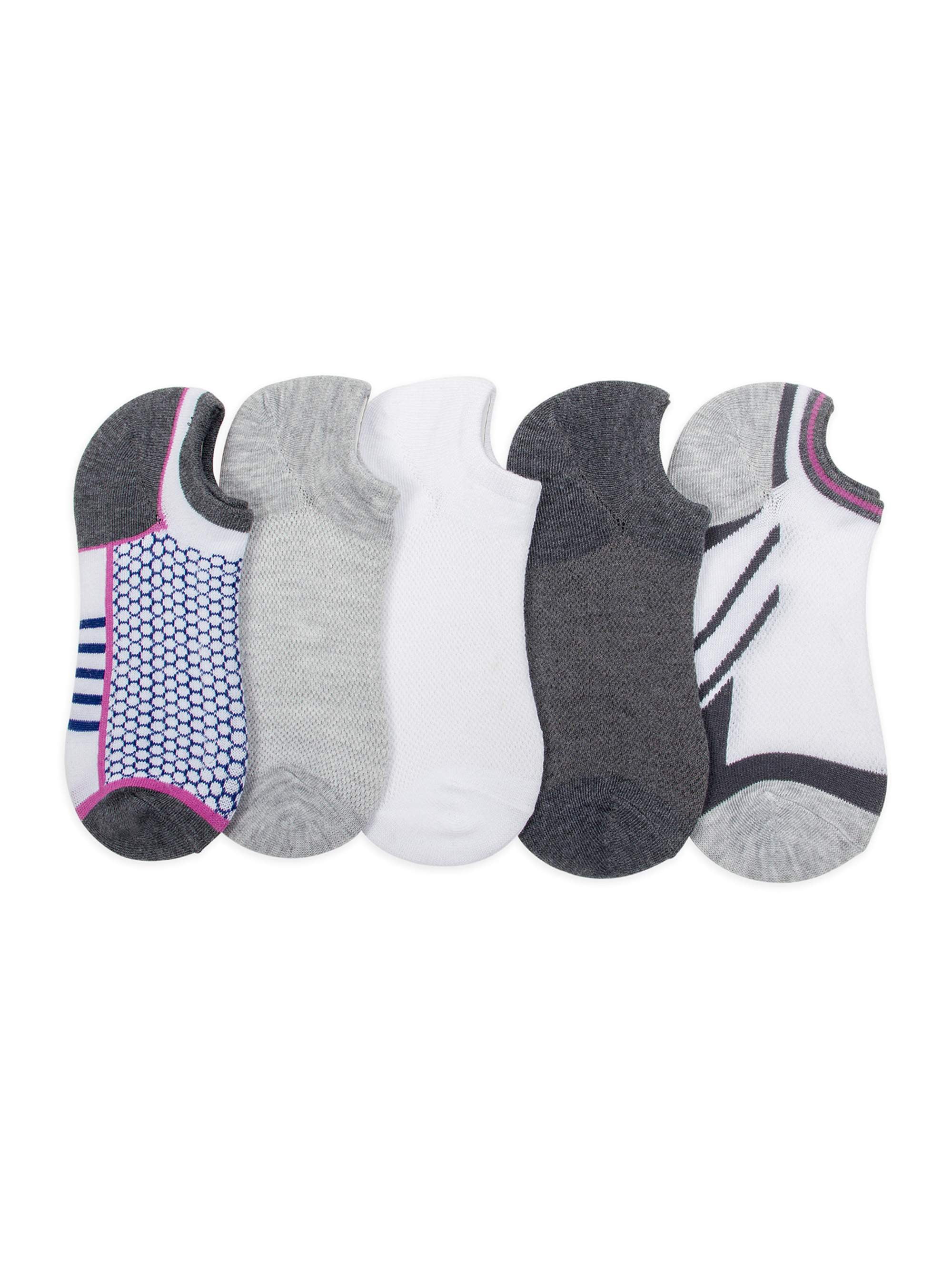 Ladies NOBO Asst Sneakie Sock- 5 Pack - Walmart.com