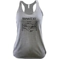 thumbnail image 1 of Ladies Namast'ay In Bed Funny Racerback Tank Top, 1 of 1