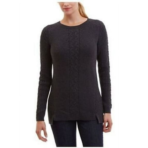 Ladies' Nautica Crew Neck Cable Tunic Pullover Sweater