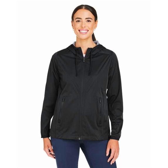 North End NE75W Women's Network Lightweight Jacket-Black Heather-S