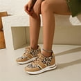 thumbnail image 1 of XIMIN Ladies' New Flat Bottomed Leopard Print Lace Up Casual Sports Light Shoes for Foreign Trade Sports Running Shoes Womens Sneaker Boots Wide Footwear, 1 of 8