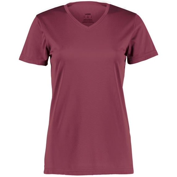 Ladies Nexgen Wicking T-Shirt, Maroon - Medium